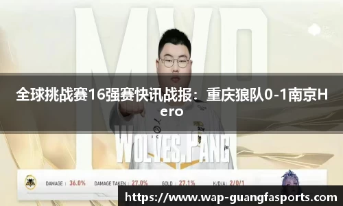 全球挑战赛16强赛快讯战报：重庆狼队0-1南京Hero